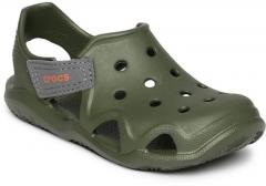 Crocs Olive Synthetic Clogs boys