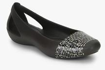 Crocs Sienna Shiny Black Belly Shoes women