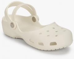 Crocs White Solid Clogs women