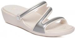 Crocs White Solid Sandals women