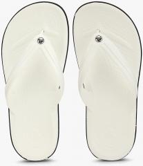 Crocs White Solid Thong Flip Flops women