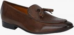 Del Mondo Brown Leather Regular Loafers men