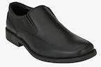 Delize Black Leather Slip On Formal Shoes men