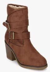Dorothy Perkins Aliie Brown Ankle Length Boots women