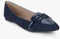 Dorothy Perkins Hola Bow Navy Blue Belly Shoes women