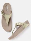 Dressberry Gold Toned Comfort Sandals women