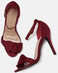 Dressberry Maroon Solid Sandals women