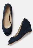 Dressberry Navy Blue Solid Peep Toes women