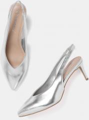 Dressberry Silver Toned Solid Pumps women