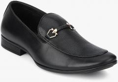Egoss Black Slip On Formal Shoes men