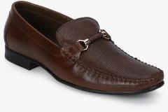 Egoss Brown Slip On Formal Shoes men