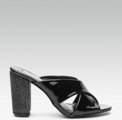 Elle Black Synthetic Sandals women
