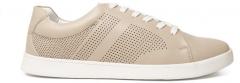 Ether Beige Solid Perforated Sneakers men