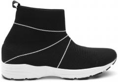 Ether Black Mid Top Synthetic Sneakers women