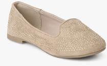 Fame Forever By Lifestyle Beige Glitter Belly Shoes girls