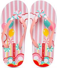 Fame Forever by Lifestyle Girls Pink Thong Flip Flops
