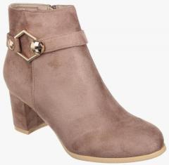 Flat N Heels Brown Heeled Boots women