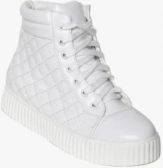 Flat N Heels White High Top Sneakers women