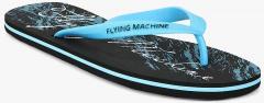 Flying Machine Blue Solid Thong Flip Flops men