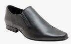 Franco Leone Black Slip On Formal Shoes men