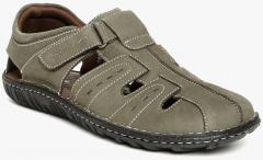 Hush Puppies Olive Green Leather Fisherman Sandals men