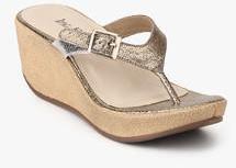 Inc 5 Silver Buckled Wedges women