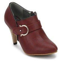 J Collection Ankle Length Maroon Boots women