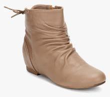 J Collection Beige Ankle Length Boots women