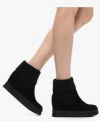 Jove Black Ankle Length Snug Boots women