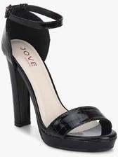 Jove Black Ankle Strap Sandals women