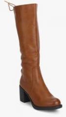 Jove Brown Knee Length Boots women