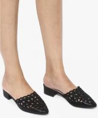 Jurado Black Lazer Cut Sandals women