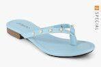 Jurado Blue Open Toe Flats Sandals women