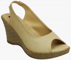 Kielz Beige Solid Sandals women