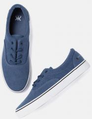 Kook N Keech Blue Regular Canvas Sneakers men