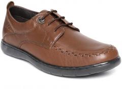 Lee Cooper Brown Leather Regular Derbys Shoes men