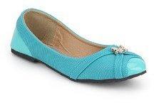 Lovely Chick Aqua Blue Belly Shoes women