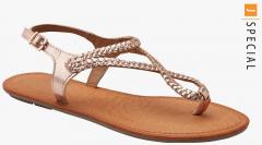 Next Peach Leather Comfort Sandals women