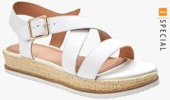 Next White Leather Comfort Sandals women