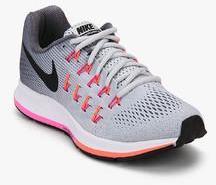 Nike Air Zoom Pegasus 33 Grey Running Shoes women