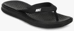Nike Black Solid Thong Flip Flops men