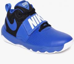 Nike Blue Leather Basketball Shoes boys