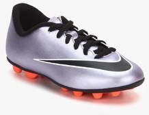 Nike Jr Mercurial Vortex Ii Fg R Silver Football Shoes boys