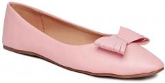 People Pink Solid Synthetic Ballerinas women