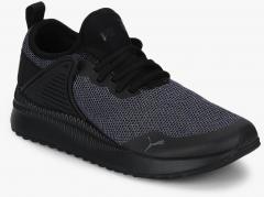 Puma Black/ Grey Regular Running Shoes girls