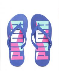 Puma Blue & Pink Printed Thong Flip Flops women