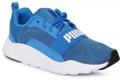 Puma Blue Wired Knit Jr Running Shoes girls