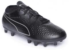 Puma One 4 Syn FG Jr Black Printed Football Shoes boys