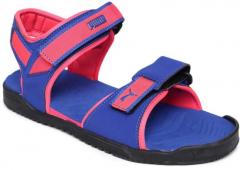 Puma Pink & Blue Colourblocked Shine IDP Sports Sandals women
