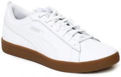 Puma White Smash V2 Leather Sneakers women